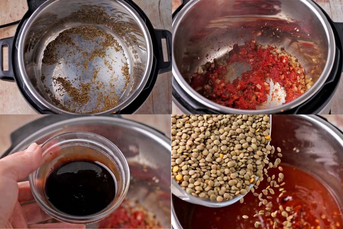 How to make lentils with tamarind sauce in the Instant Pot