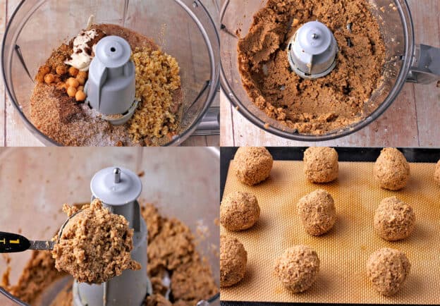 The process for making Swedish meatballs in 4 pictures.