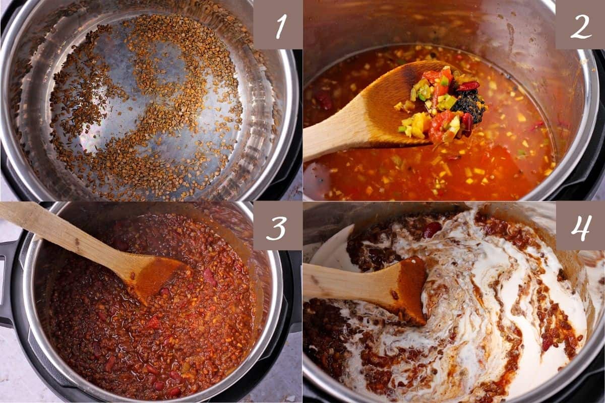 How to make vegan dal makhani in 4 pictures.