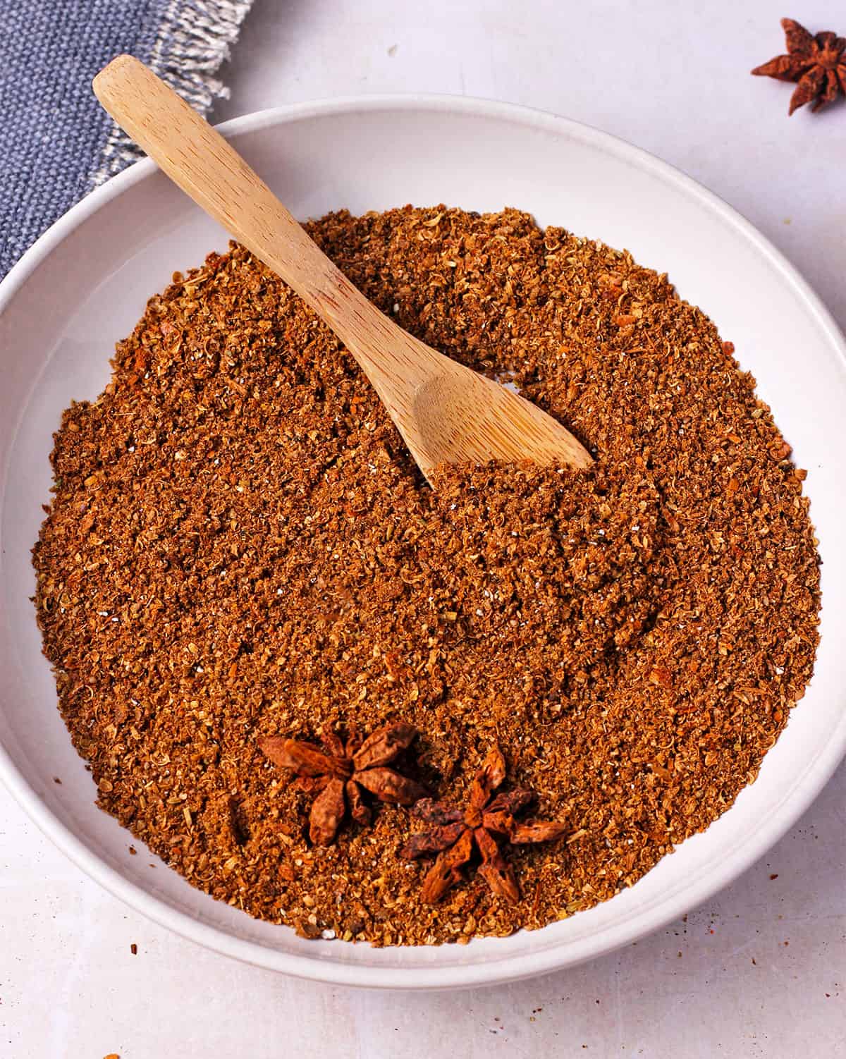 A dish of garam masala spice blend.