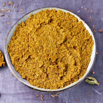Massaman curry paste in a small bowl.