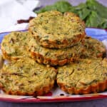 6 mini quiches on a plate.