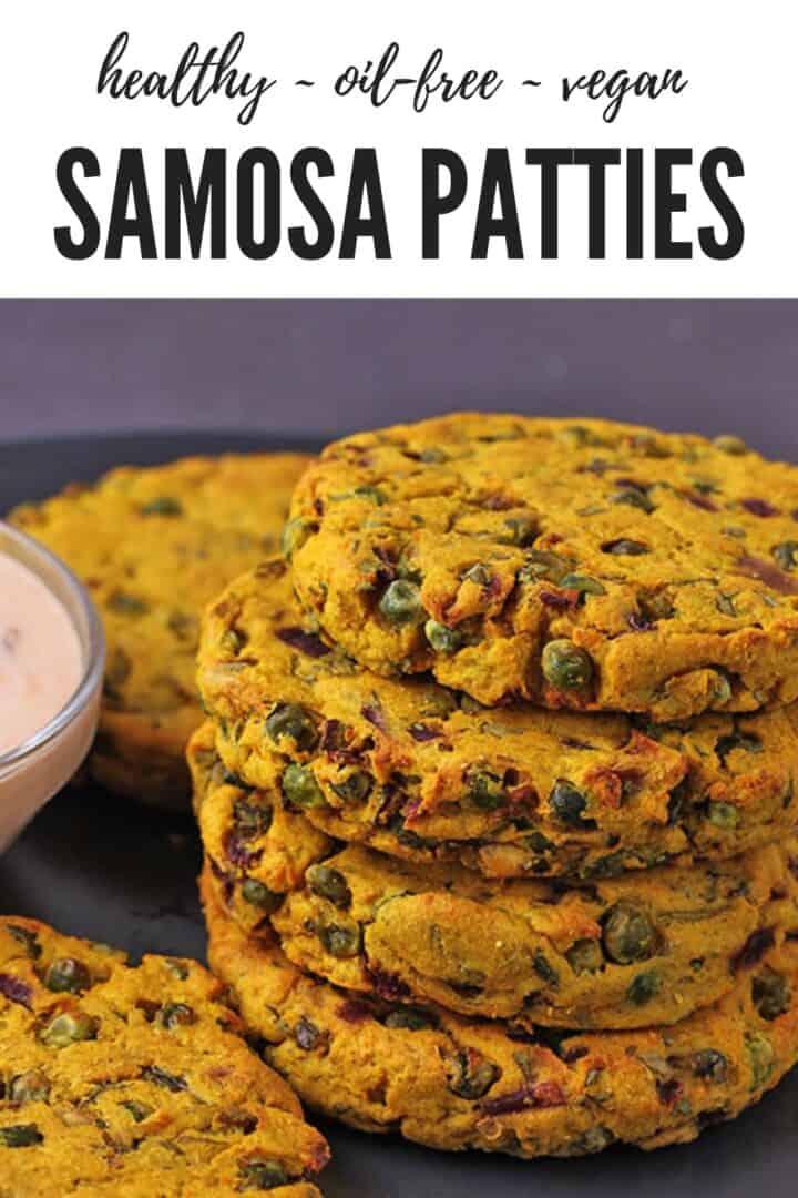 Indian mashed potato samosa patties on a plate.