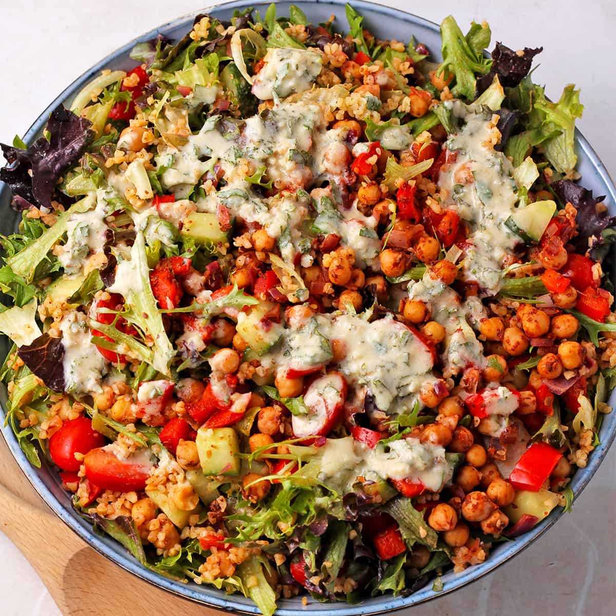 Middle Eastern Bulgur Wheat Salad with Chickpeas-image